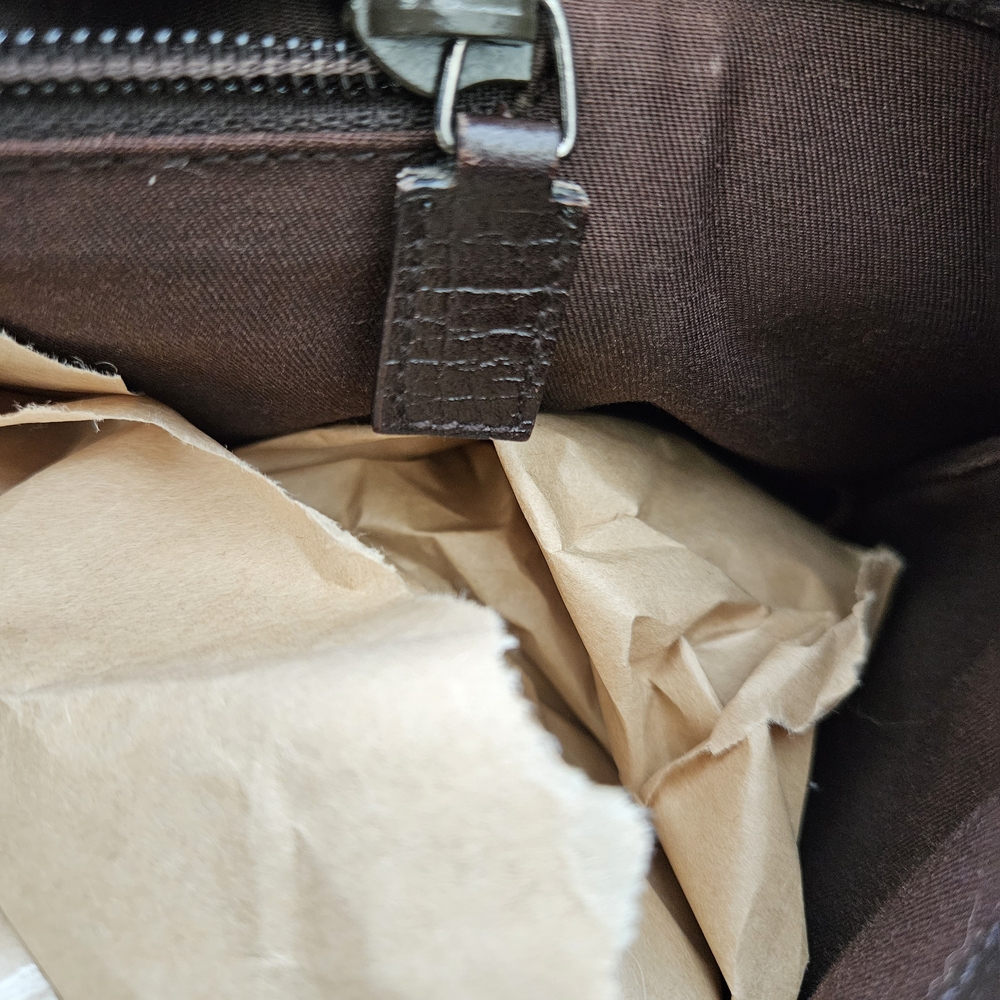 Gucci Beige/Brown Canvas Tote 15x9in - Picture 12 of 16